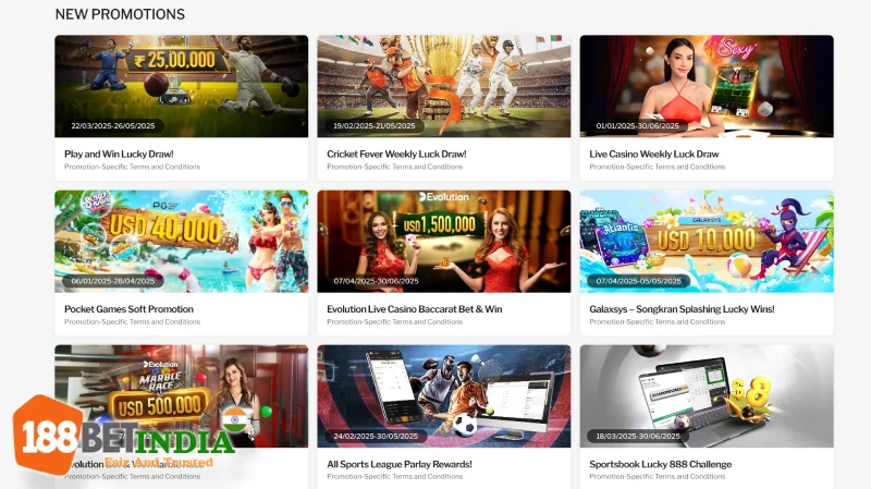 Online Betting ID Promotions and Offers - 188BET India